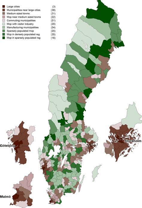 Municipalities of Sweden .